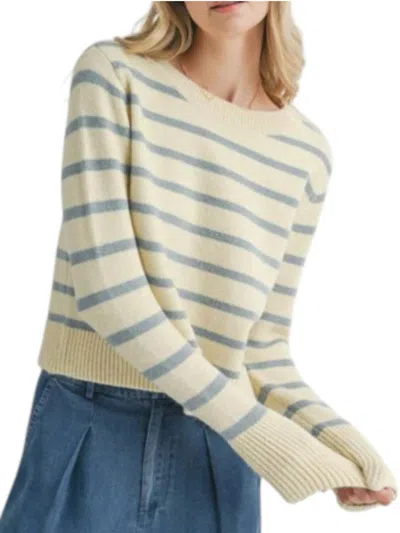 Sadie & Sage Sheri Striped Sweater In Cream/sky Blue In Multi