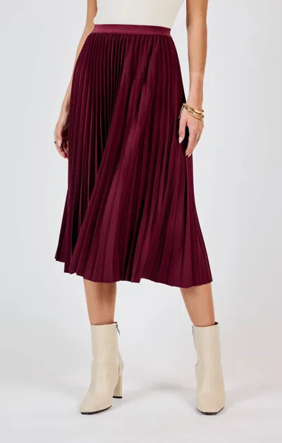 SADIE & SAGE SILENT STREETS SKIRT IN WINE