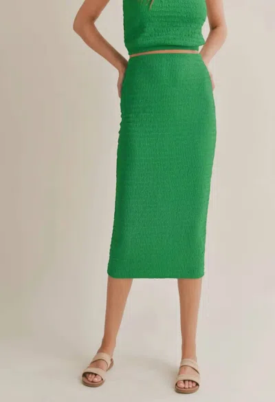 Sadie & Sage So Fresh Midi Skirt In Kelly Green