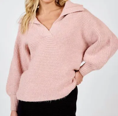 Sadie & Sage Special Times Sweater In Rose Pink