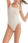 Sadie & Sage Square Neck Swimsuit/bodysuit In Ivory In Multi