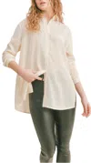 Sadie & Sage Tea Time Button Down Shirt In Beige In Beige