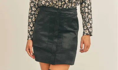 Sadie & Sage Trinity Mini Skirt In Black