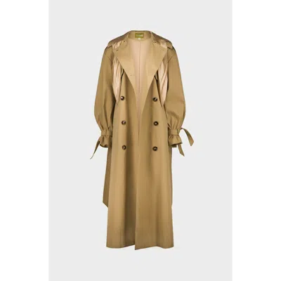 Saemdi Aurora Trench Coat In Brown