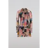 Saemdi Collage Mesh Dress In Multi