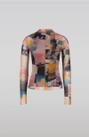 Saemdi Collage Mesh Top In Multi