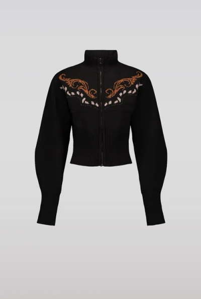 Saemdi Cowboy Cardigan In Black