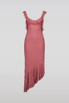 Saemdi Crinkled Jersey Dress In Dusty Rose