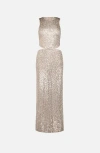 Saemdi Cut Out Sequin Dress In Neutral