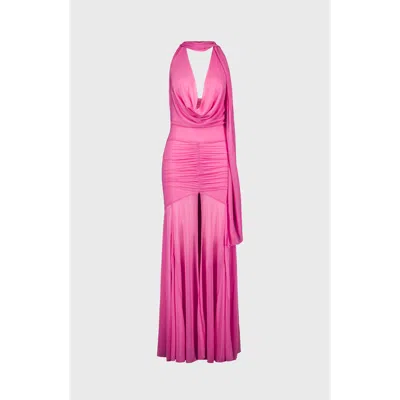 Saemdi Dali Halterneck Dress In Pink