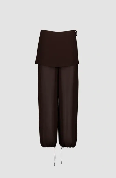 Saemdi Elia Overskirt Trousers In Brown