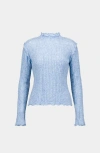 Saemdi Frill Knit Top In Blue