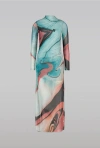 Saemdi Lava Print Mesh Dress In Multi