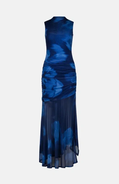 Saemdi Mara Mesh Dress In Blue