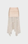 Saemdi Metallic Lace Skirt In Nude