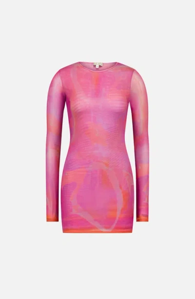 Saemdi Mini Mesh Dress In Pink