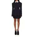 Saemdi Pinstripe Skirt In Navy In Blue