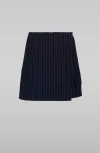 Saemdi Pinstripe Skirt In Navy