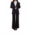 Saemdi Pinstripe Twill Trouser In Navy Blue In Blue