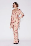Saemdi Rose Chiffon Skirt In Nude Rose