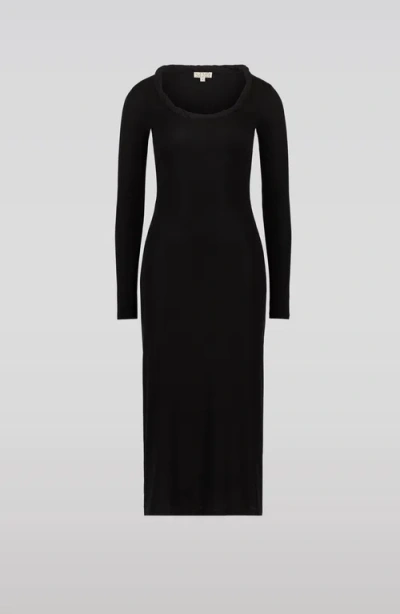 Saemdi Twisted Jersey Dress In Black