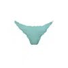 Saeta Paris Women's Blue / Gold / Green Silk Tanga Brief - Turquoise & Gold - Firouzeh In Blue/gold/green