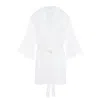 Saeta Paris Women's Neutrals / White Silk Kimono Robe - White - Yasmine In White