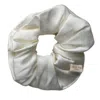 Saeta Paris Women's Neutrals / White Silk Scrunchie - Ivory In White