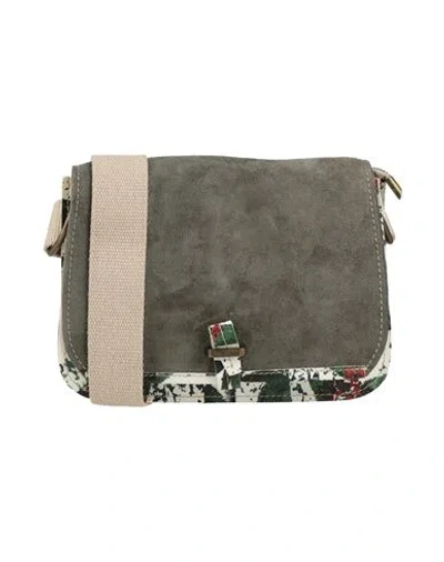 Safari Bag Woman Cross-body Bag Military Green Size - Leather