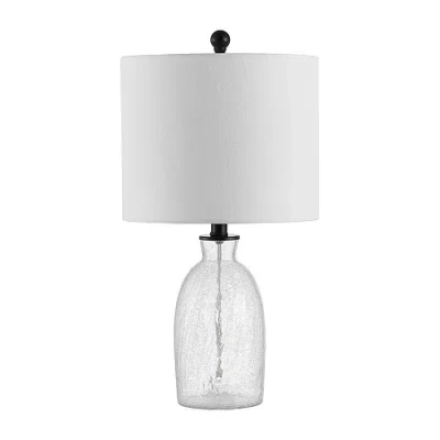 Safavieh Nakula Glass Table Lamp In Transparent