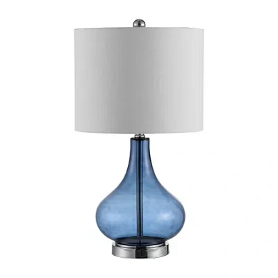 Safavieh 24" Brooks Glass Table Lamp In Blue