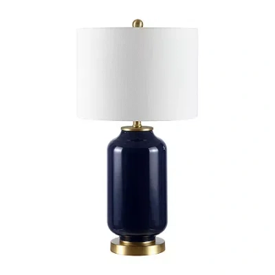 Safavieh 26" Amaia Glass Table Lamp In Blue