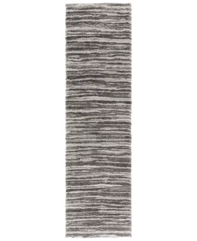 Safavieh 27" X 8" X 8" 2'3"x8' Runner Area Rug In Gray