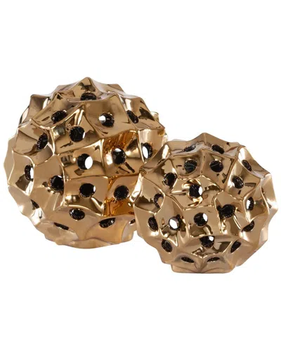 Safavieh 2pc Ovis Ceramic Table Decor Set In Brown