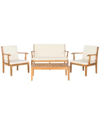 Safavieh 4pc Montclair Outdoor Living Set In Natural/beige