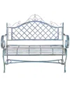 Safavieh Abner Outdoor Bench In Blue