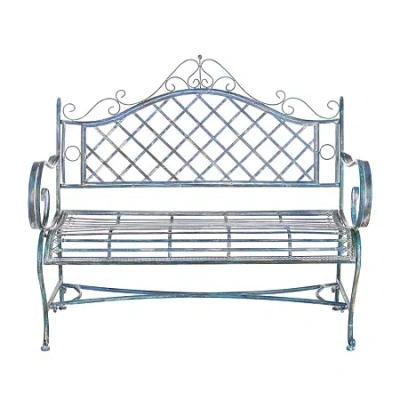 Safavieh Abner Patio Collection Bench In Blue