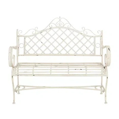 Safavieh Abner Patio Collection Bench In White