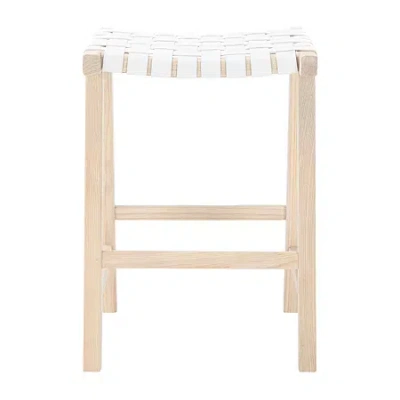 Safavieh Abreu Counter Height Bar Stool In White