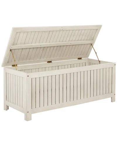 Safavieh Abri 47in Outdoor Cushion Storage Box In White