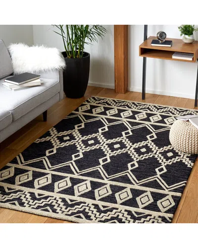 Safavieh Abstract Black Onyx Hand-tufted Wool Rug