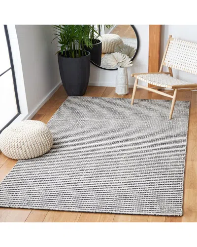 Safavieh Abstract Black Sands Hand-tufted Wool Rug In Gray
