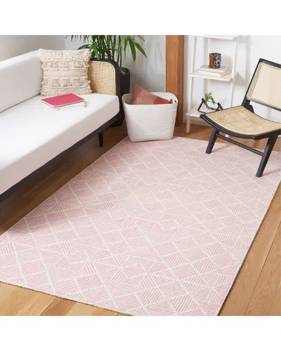 Safavieh Abstract Blush Grove Hand-tufted Wool-blend Rug In Pink