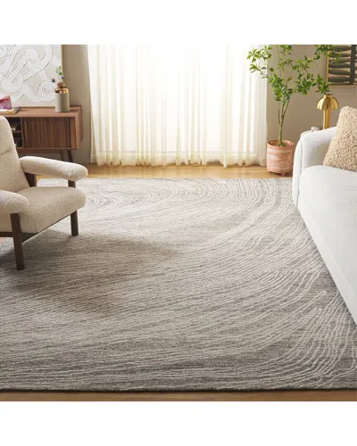 Safavieh Abstract Charcoal Slate Hand-tufted Wool Rug In Gray