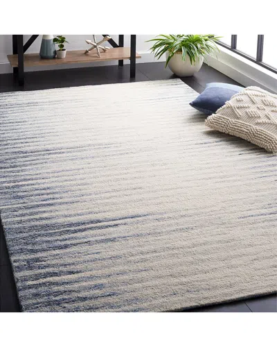Safavieh Abstract Coastal Drift Hand-tufted Wool Rug In Blue