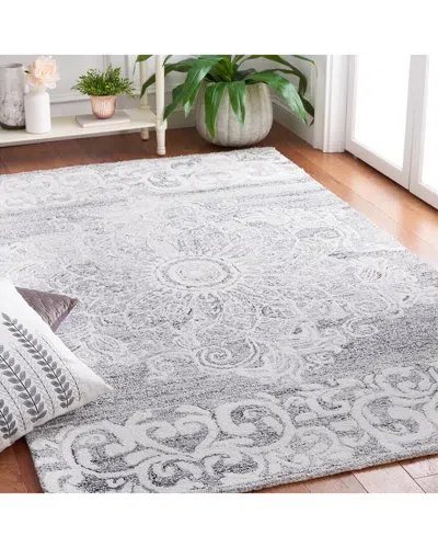 Safavieh Abstract Concrete Bloom Hand-tufted Wool Rug With Cotton Cloth Backing In White