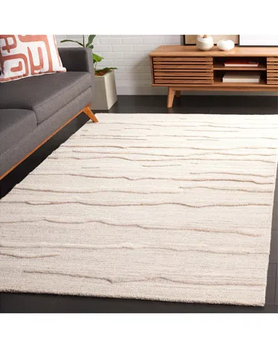 Safavieh Abstract Dorell Hand-tufted Wool-blend Rug In Brown
