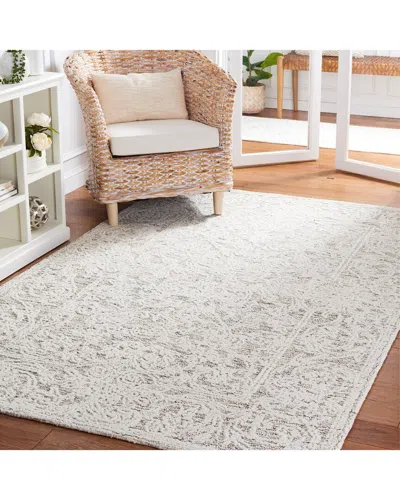 Safavieh Abstract Dusty Hearth Hand-tufted Wool Rug In White
