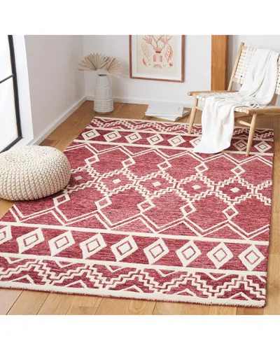 Safavieh Abstract Garnet Hand-tufted Wool Rug In Red