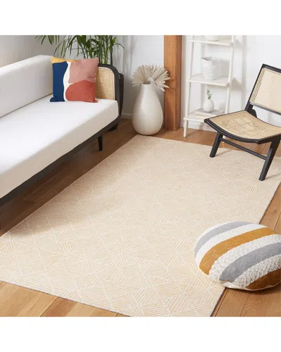 Safavieh Abstract Gold Grove Hand-tufted Wool-blend Rug In Neutral